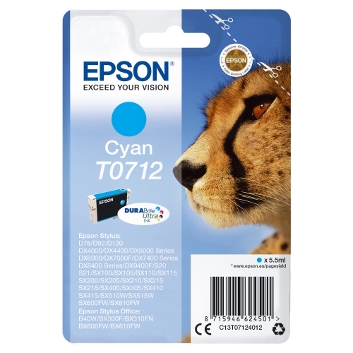 EPSON T0712 CARTUCCIA INKJET CIANO